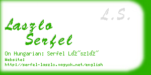 laszlo serfel business card